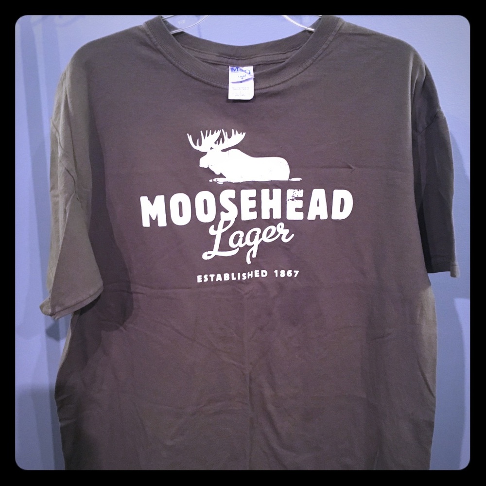 MOOSEHEAD LAGER T SHIRT L CANADIAN PERFECT EUC